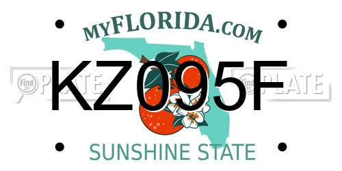 KZ095F Florida License Plate