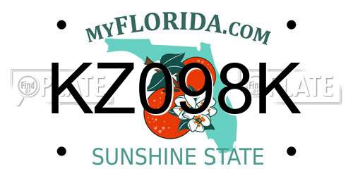 KZ098K Florida License Plate