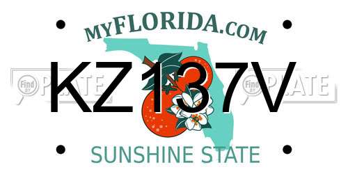 KZ137V Florida License Plate