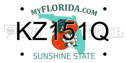 KZ151Q Florida License Plate