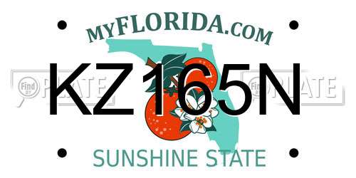 KZ165N Florida License Plate