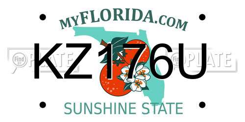 KZ176U Florida License Plate