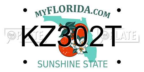 KZ302T Florida License Plate