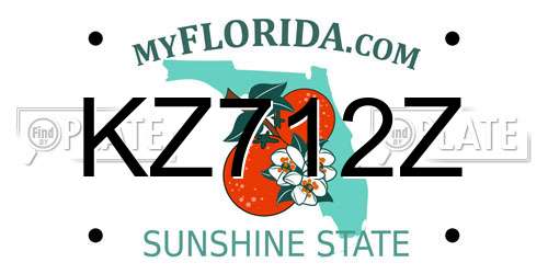 KZ712Z Florida License Plate