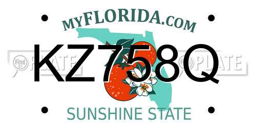 KZ758Q Florida License Plate