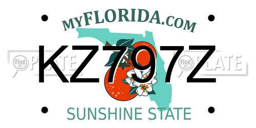KZ797Z Florida License Plate