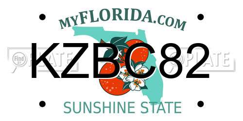 KZBC82 Florida License Plate