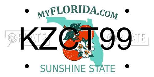 KZCT99 Florida License Plate