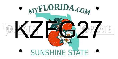 KZFG27 Florida License Plate