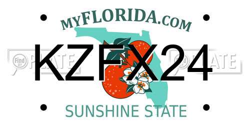 KZFX24 Florida License Plate
