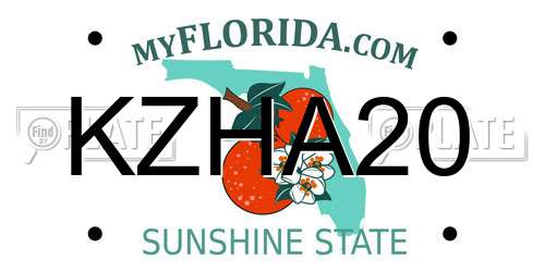 KZHA20 Florida License Plate