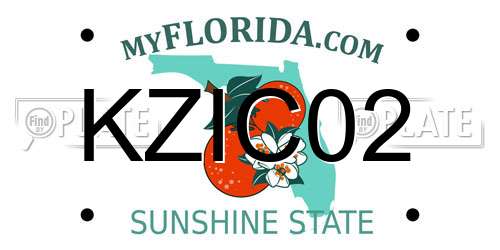 KZIC02 Florida License Plate