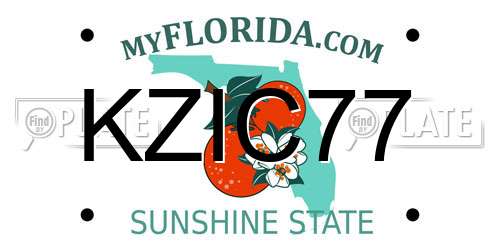 KZIC77 Florida License Plate