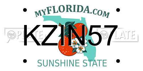 KZIN57 Florida License Plate