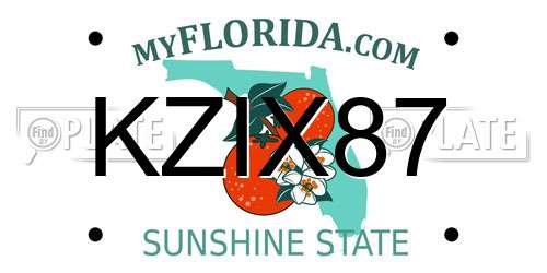 KZIX87 Florida License Plate