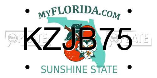 KZJB75 Florida License Plate