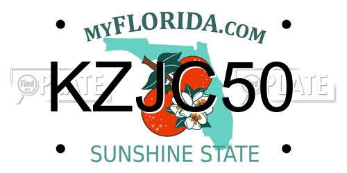 KZJC50 Florida License Plate