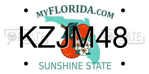 KZJM48 Florida License Plate
