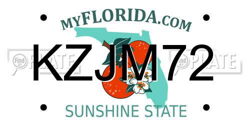 KZJM72 Florida License Plate