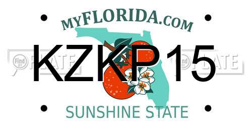 KZKP15 Florida License Plate