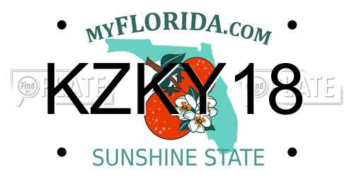 KZKY18 Florida License Plate