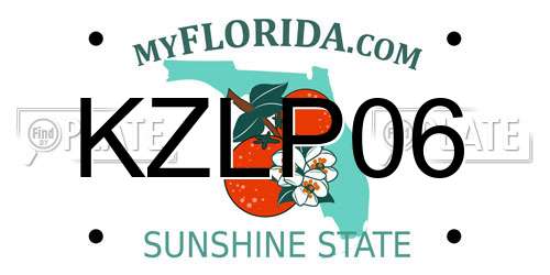 KZLP06 Florida License Plate