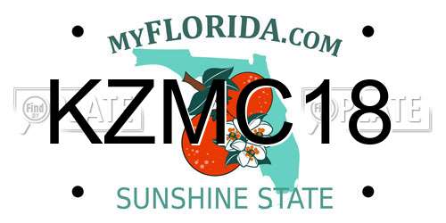KZMC18 Florida License Plate