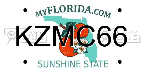 KZMC66 Florida License Plate