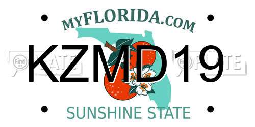 KZMD19 Florida License Plate