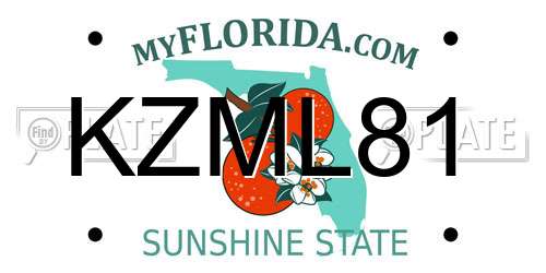 KZML81 Florida License Plate