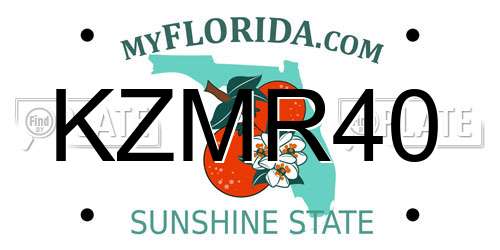 KZMR40 Florida License Plate