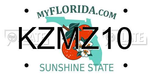 KZMZ10 Florida License Plate