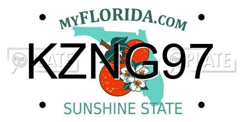 KZNG97 Florida License Plate
