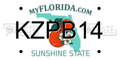 KZPB14 Florida License Plate