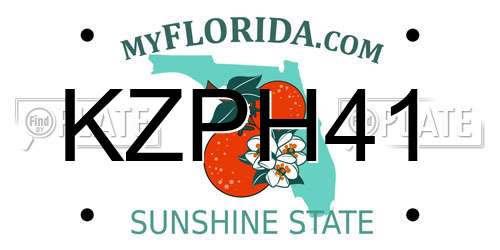 KZPH41 Florida License Plate