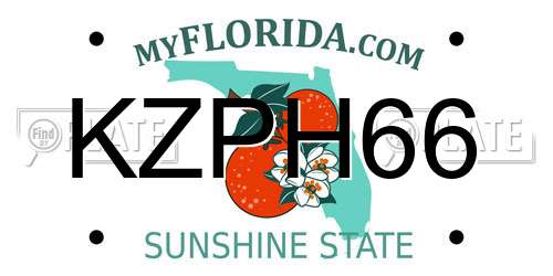 KZPH66 Florida License Plate