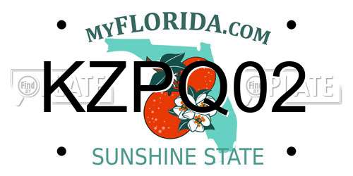 KZPQ02 Florida License Plate