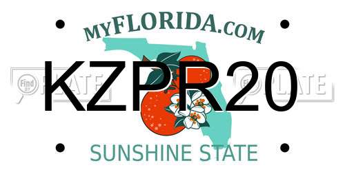 KZPR20 Florida License Plate