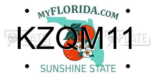KZQM11 Florida License Plate