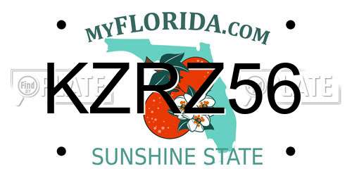 KZRZ56 Florida License Plate