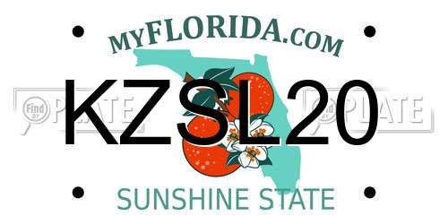 KZSL20 Florida License Plate