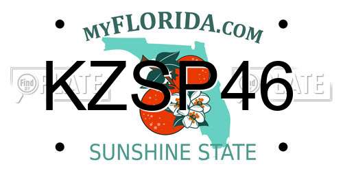 KZSP46 Florida License Plate