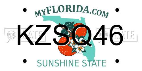 KZSQ46 Florida License Plate