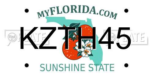 KZTH45 Florida License Plate