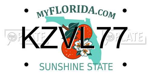 KZVL77 Florida License Plate