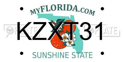KZXT31 Florida License Plate