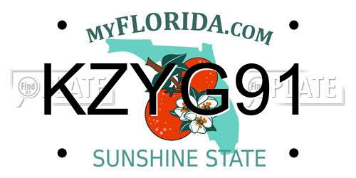KZYG91 Florida License Plate
