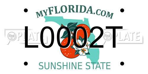 L0002T Florida License Plate