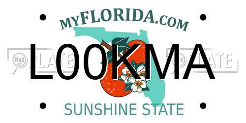 L00KMA Florida License Plate
