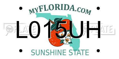 L015UH Florida License Plate